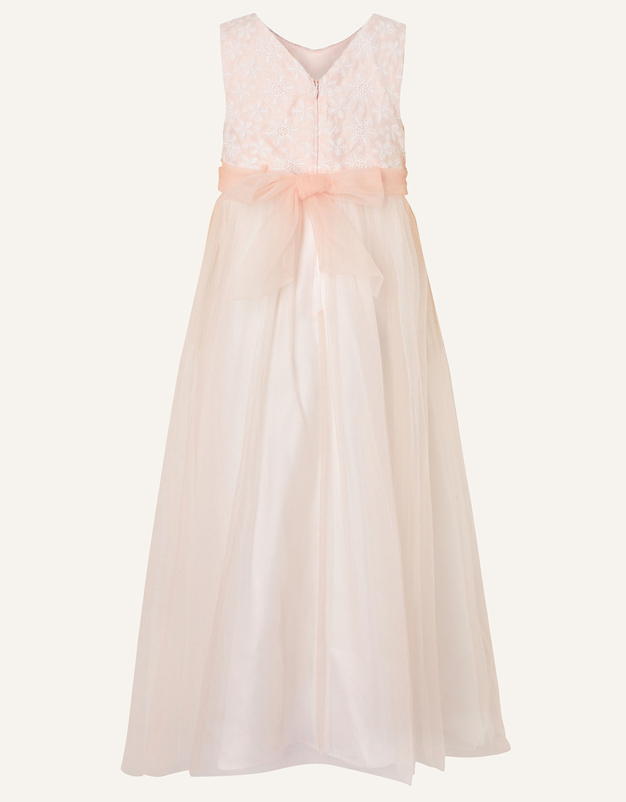 pink maxi lace dress