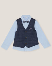 Oliver 3-Piece Check Suit, Blue (NAVY), large