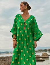 Sundress Leandre Kaftan Maxi Dress, Green (GREEN), large