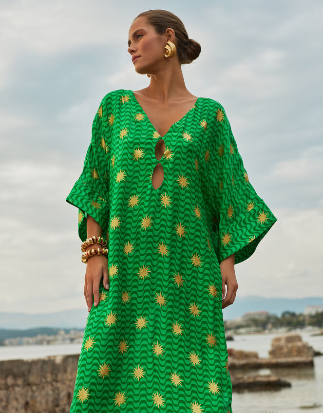 Sundress Leandre Kaftan Maxi Dress, Green (GREEN), large