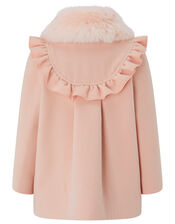 Baby Frill and Bow Coat, Pink (PALE PINK), large