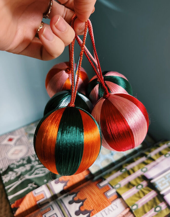 Anna and Nina Small Threaded Bauble, , large