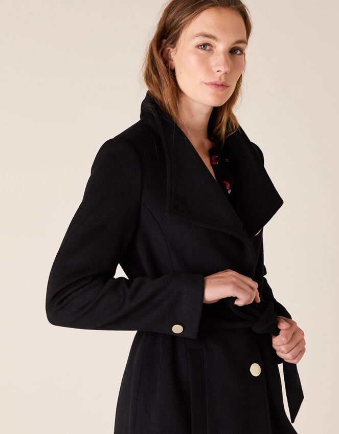 Ruby Long Coat, Black (BLACK), large