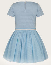 Disco Dobby Dress, Blue (BLUE), large