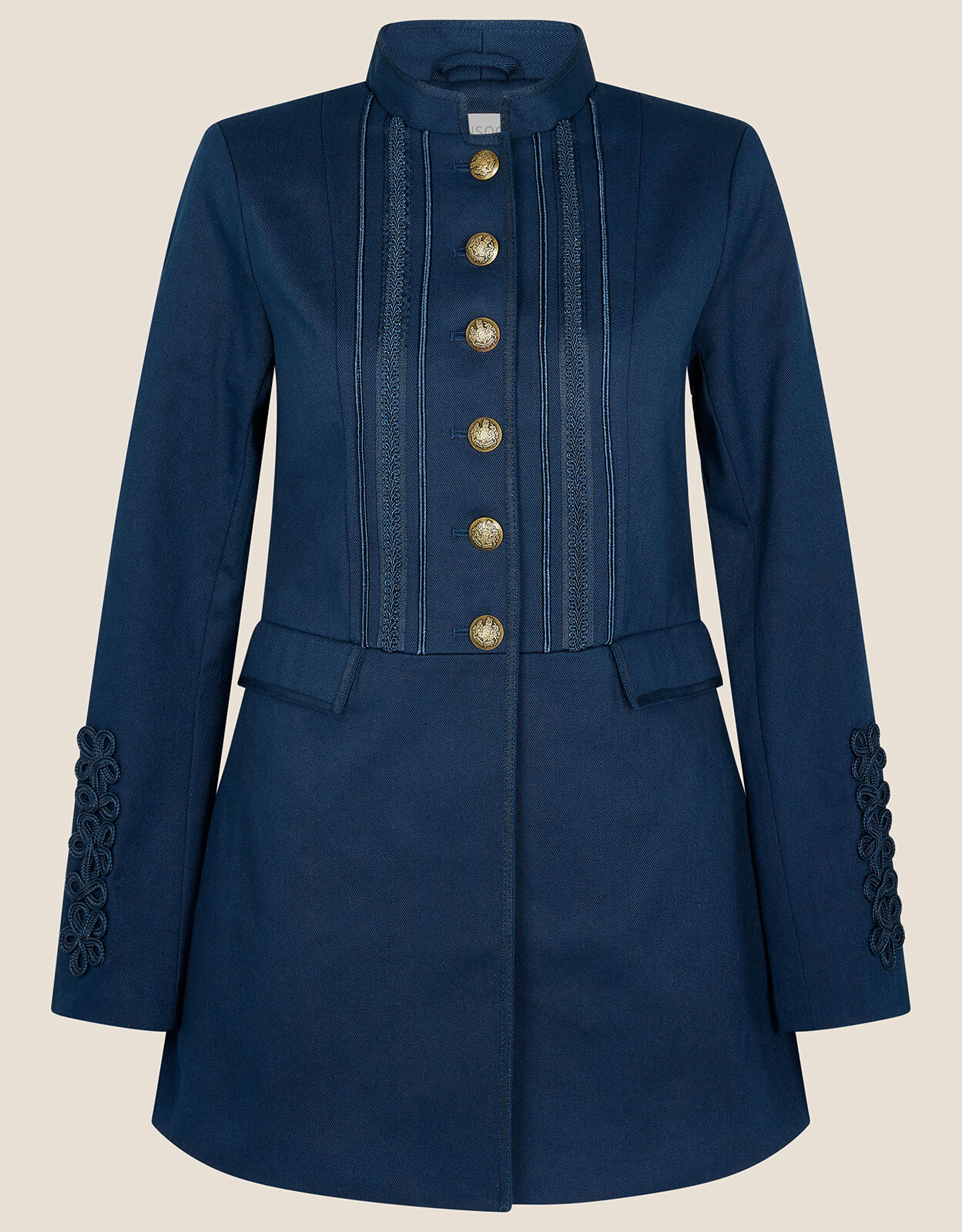 Blue military blazer store