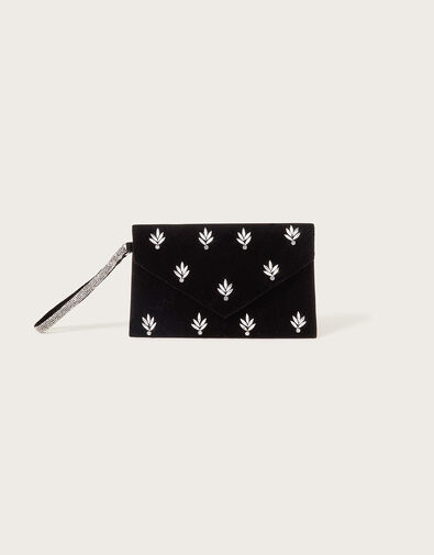 Crystal Velvet Clutch Bag, , large
