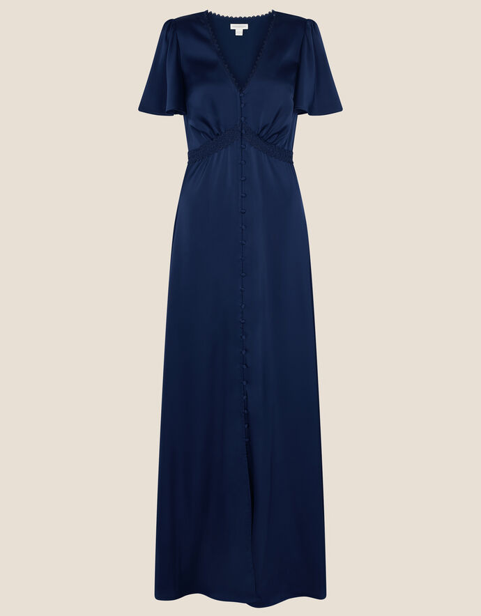 Ivory Lace Top Satin Skirt Dresses Ocean Blue main image 1