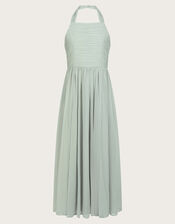 Ayo Halter Prom Maxi Dress, Green (SAGE), large