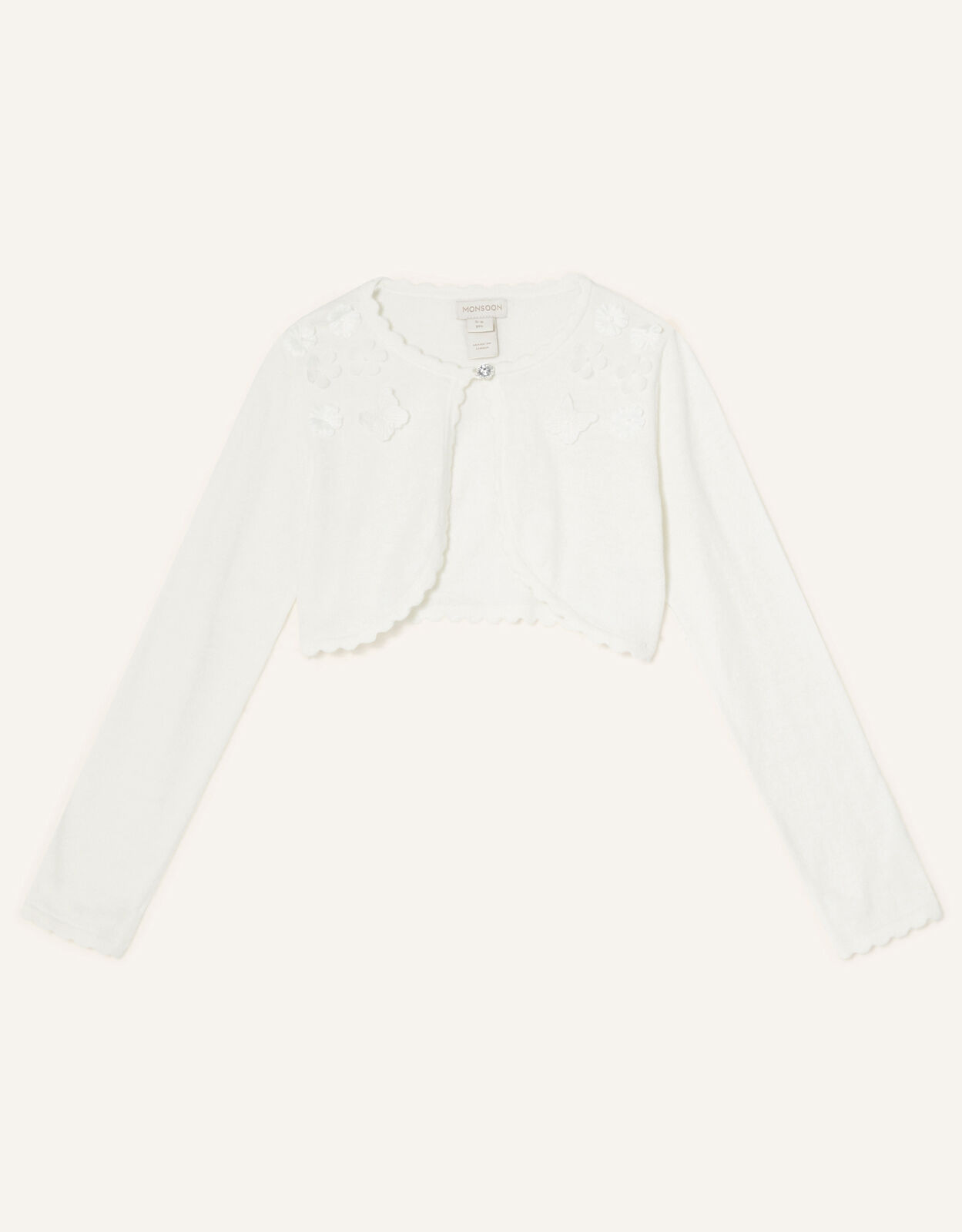 ivory flower girl cardigan