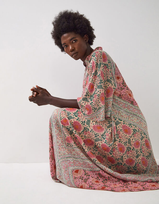 East Amelie Floral Scarf Print Maxi Dress, Multi (MULTI), large