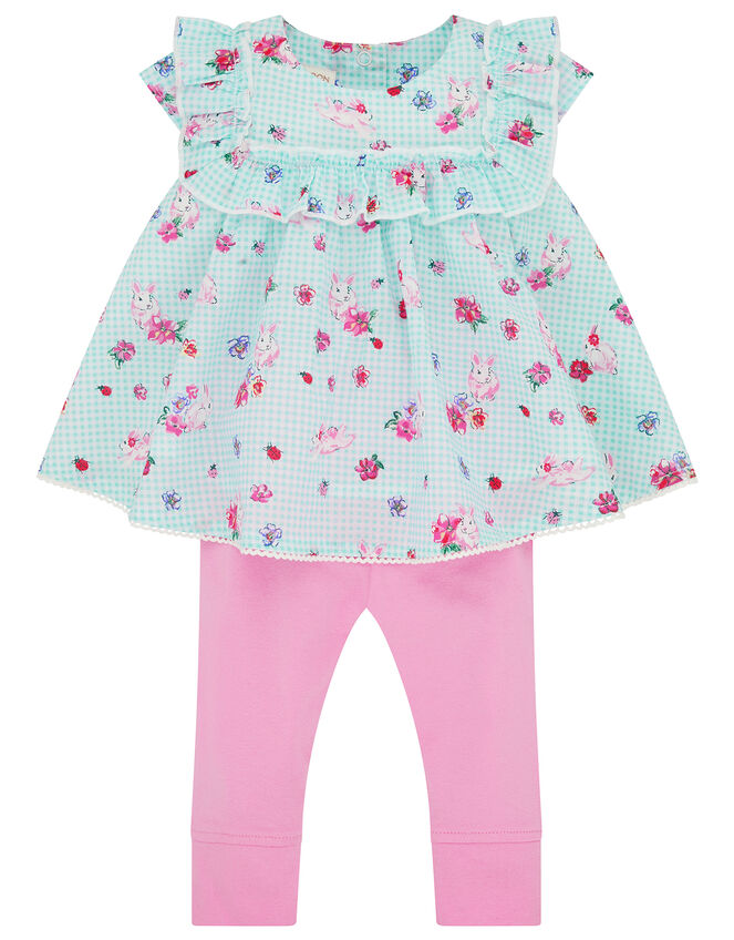 Newborn Baby Meridith Top and Legging Set, Blue (AQUA), large