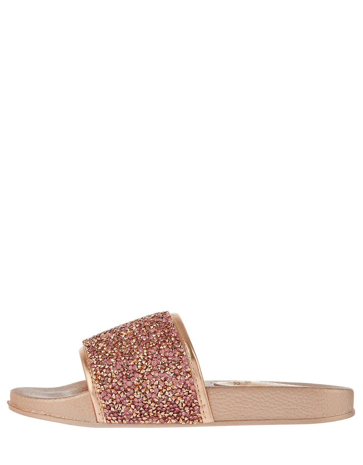Girls rose gold sliders store