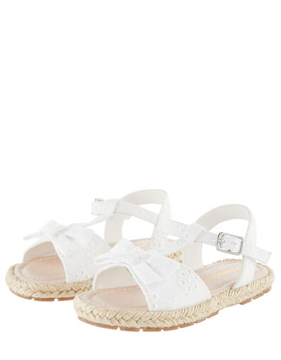 Baby Broderie Sandals Ivory, Ivory (IVORY), large