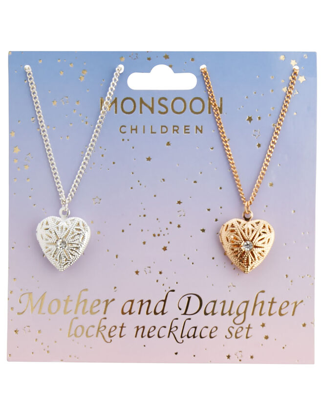 Mother and Daughter Locket Necklace Set, , large