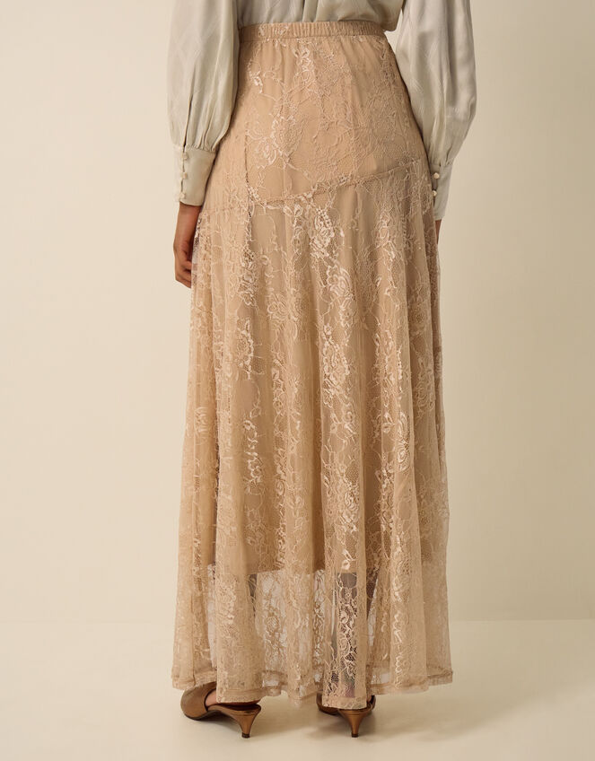 Luna Lace Maxi Skirt, Cream (CREAM), large