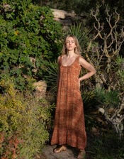 Lyrical Sisters Kaleidoscope Maxi Dress, Orange (RUST), large