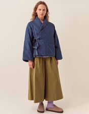 East Reyna Denim Padded Jacket, Blue (INDIGO), large
