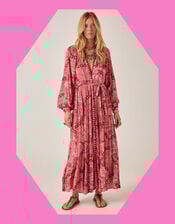 Maison Hotel Tina Paisley Maxi Dress, Red (RED), large