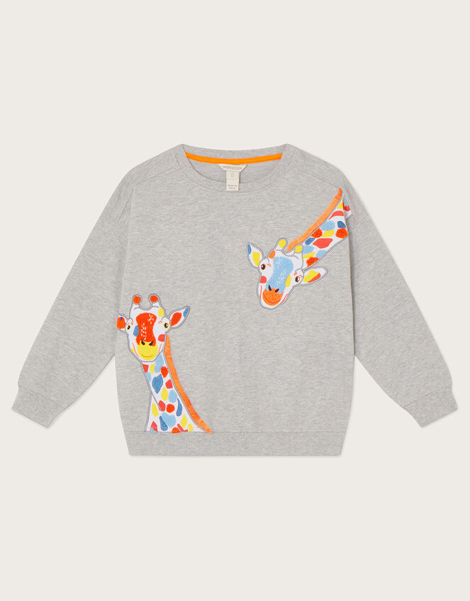 Giraffe Sweatshirt , Grey (GREY), large