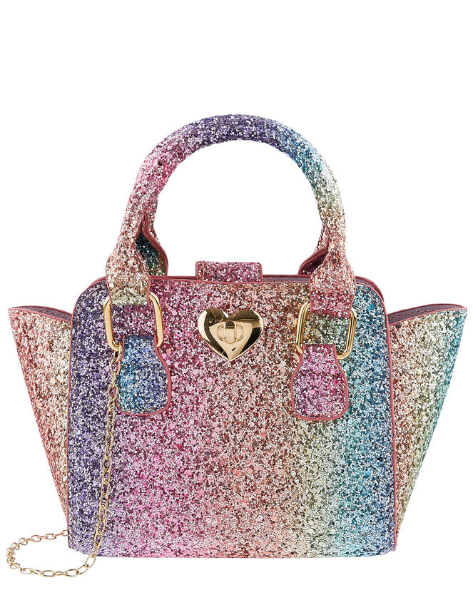 Rainbow Glitter Tote Bag, , large