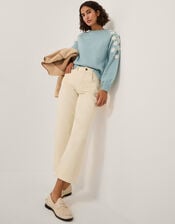 Betty High Waist Barrel Jeans, Natural (ECRU), large