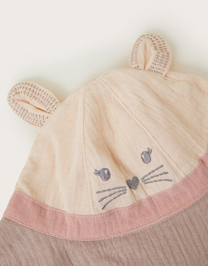 Baby Bunny Cotton Bucket Hat, Pink (PINK), large