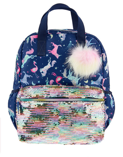 Electric Unicorn Sequin Backpack Childrens Bags Monsoon UK.