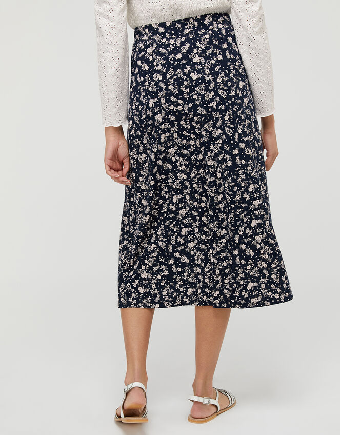 Natty Ditsy Floral Midi Skirt Blue | Skirts | Monsoon UK.