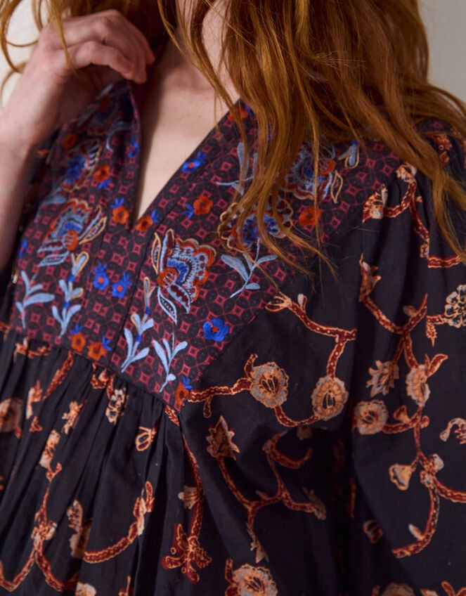 East Elenie Embroidered Floral Blouse, Black (BLACK), large