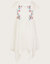 Rose Hanky Hem Dress, Ivory (IVORY), large