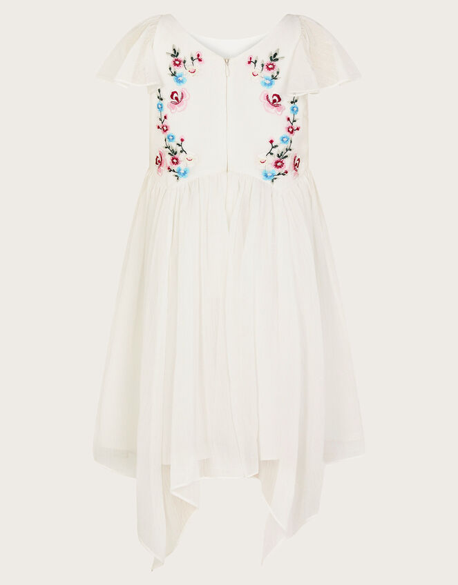 Rose Hanky Hem Dress, Ivory (IVORY), large