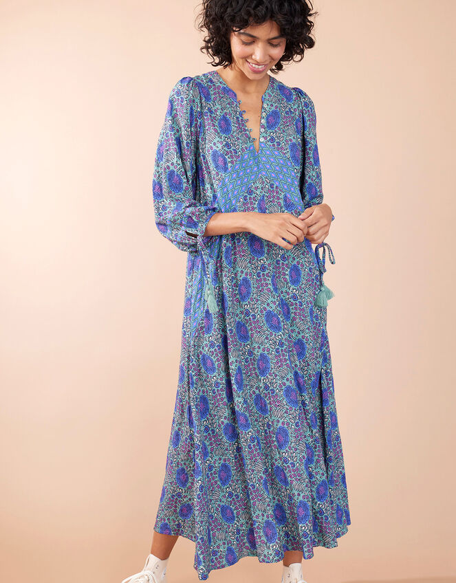 East Aarti Floral Print Maxi Dress, Purple (PURPLE), large