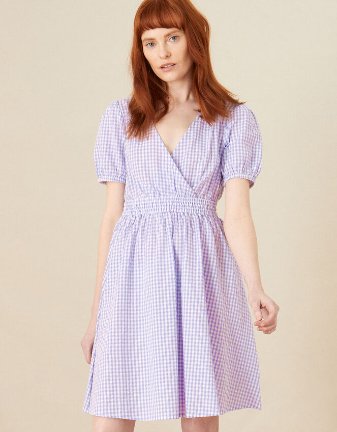 Gingham Dress Purple | Beachwear & Swimwear | Monsoon UK.