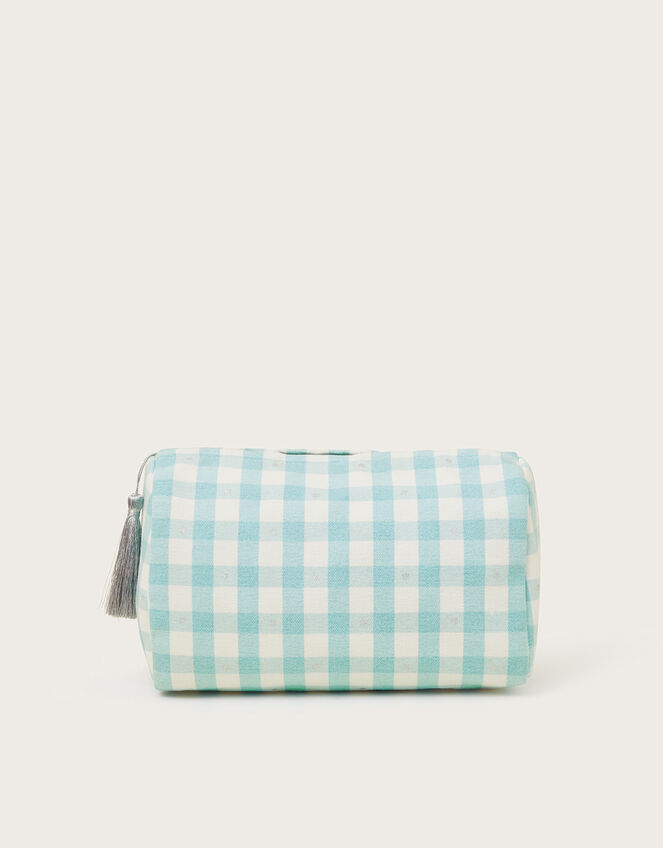Clementine Gingham Print Make Up Bag, , large