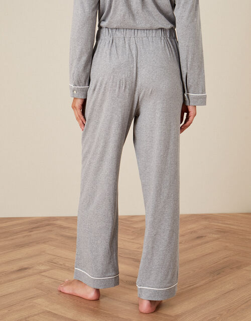 Plain Jersey Pyjama Bottoms, Grey (GREY), large