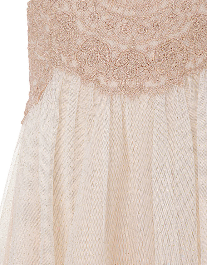 Estella Lace and Sparkle Occasion Dress, Pink (PINK), large