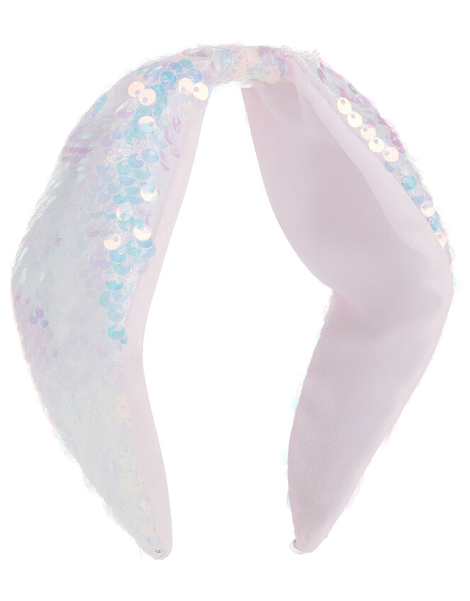 Mermaid Sequin Knot Headband, , large