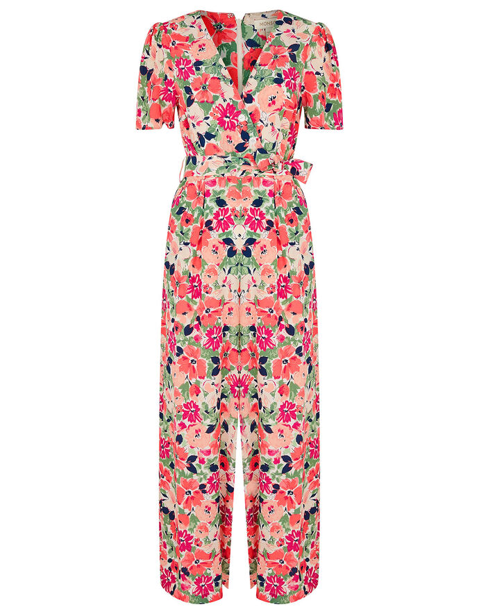 Monica Floral Wrap Jumpsuit Pink Jumpsuits Monsoon UK.