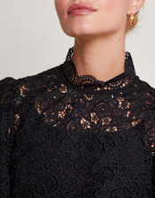 Lilly Lace Blouse, Black (BLACK), large