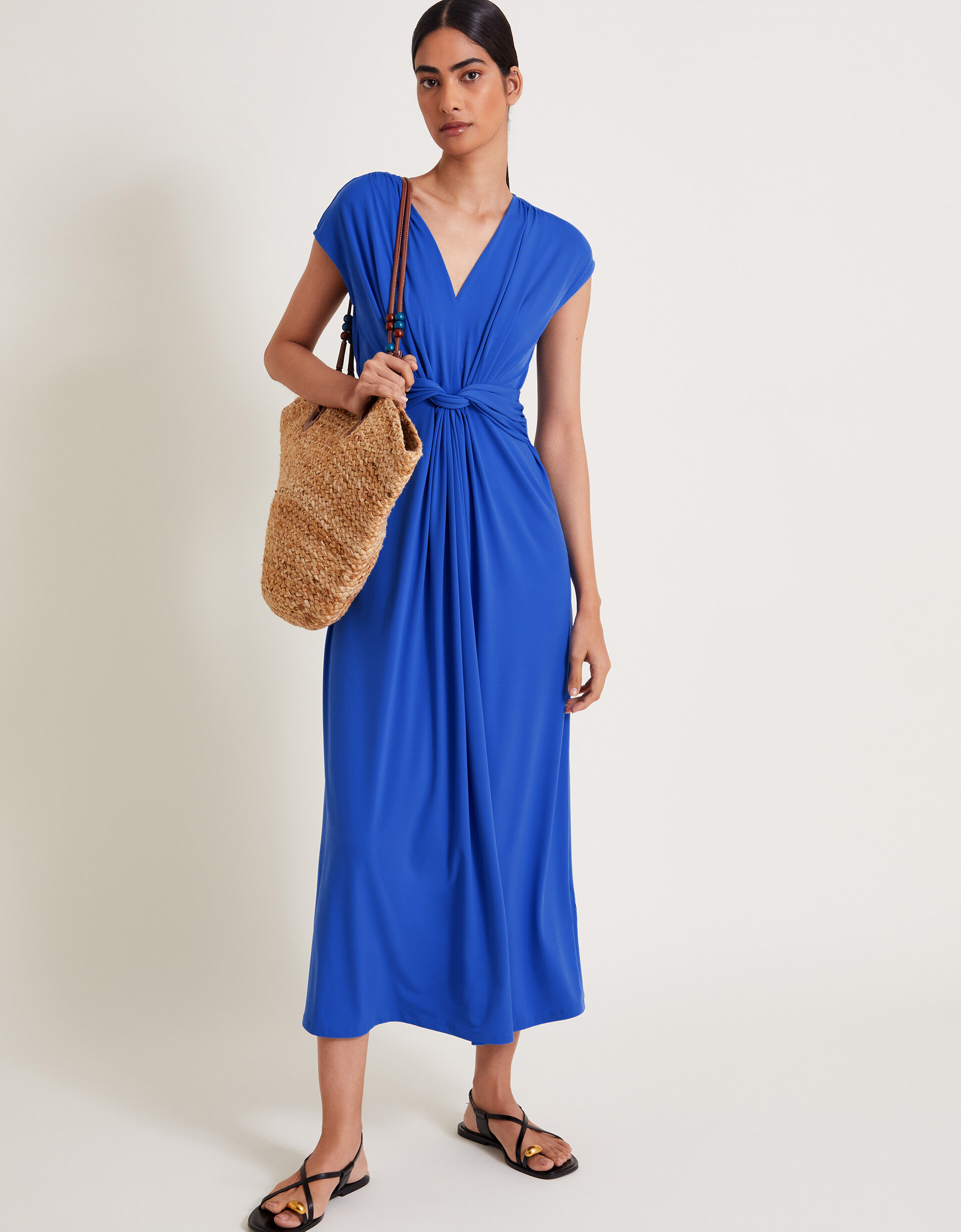 Jaya Jersey Maxi Dress Blue Maxi Dresses Monsoon UK