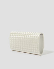 Becky Woven Bridal Clutch Bag, , large