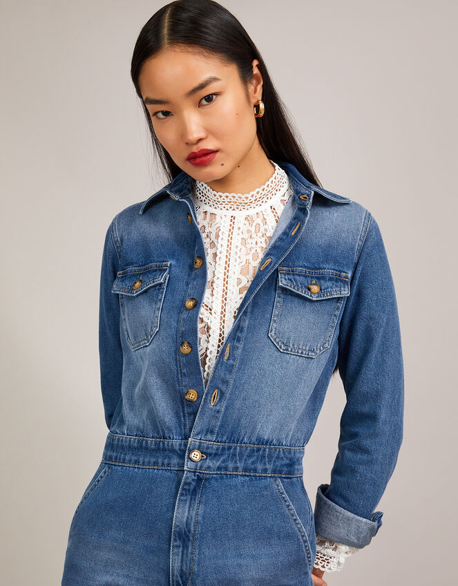 Etta Wide-Leg Jumpsuit, Blue (DENIM BLUE), large