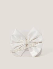 Large Bow Bridesmaid Mini Bag, Ivory (IVORY), large