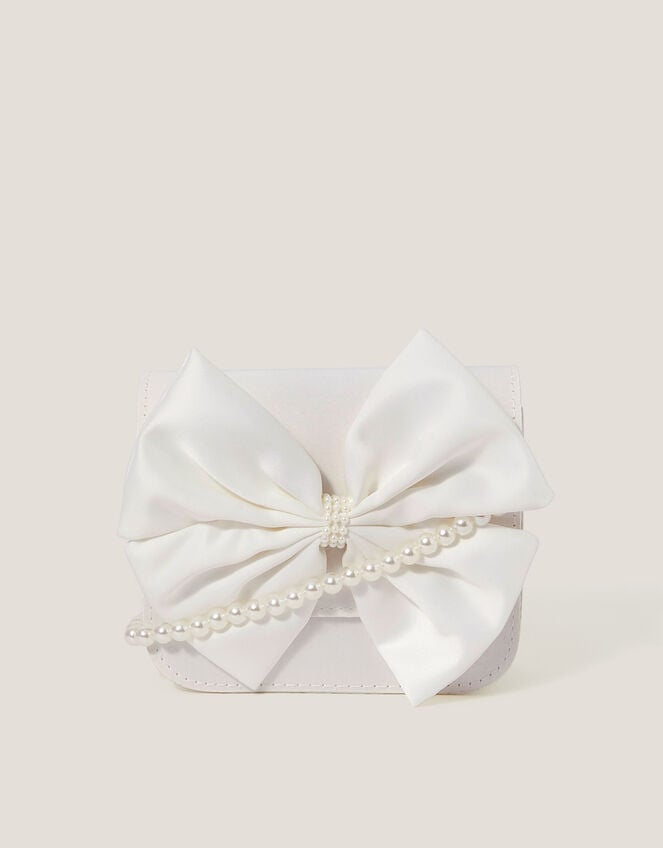 Large Bow Bridesmaid Mini Bag, Ivory (IVORY), large