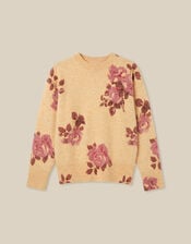 Bianca Floral Print Jumper, Cream (CREAM), large
