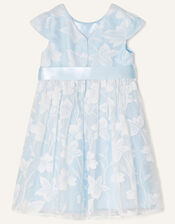 Baby Floral Lace Dress, Blue (BLUE), large
