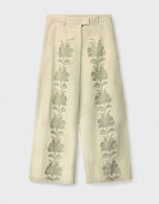 East Astrid Embroidered Corduroy Trousers, Green (SAGE), large