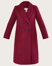Bobbie Boucle Coat, Red (BERRY), large
