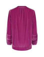 East Coira Velvet Blouse, Pink (PINK), large