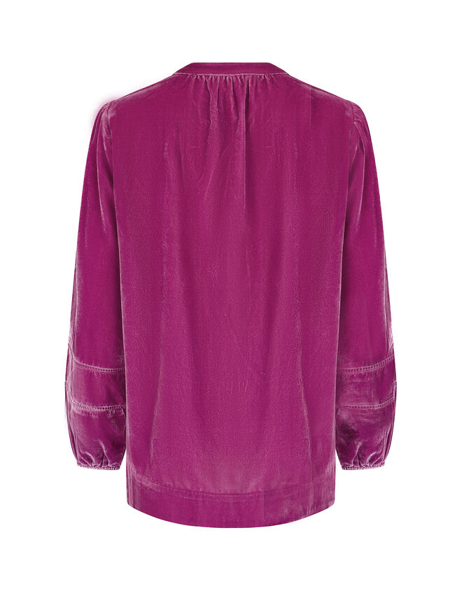 East Coira Velvet Blouse, Pink (PINK), large
